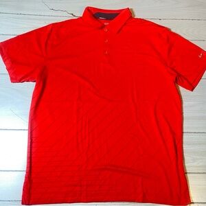 Nike Golf Tour Performance Polo Shirt Red Stretch Swoosh Dri Fit Mens XL